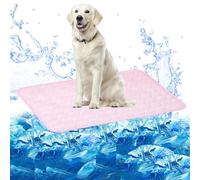 Genérico Dog Cooling Mat (4X More Effective), 39"×30" Upgrade Pet Cool Mat For Dogs Cats, Pet Cooling Matts, Cold Dogs Matt Ice Bed Kennel Sleeping Mats For Indoor(Powder,Medium)