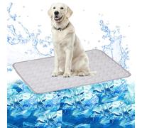 Genérico Dog Cooling Mat (4X More Effective), 39"×30" Upgrade Pet Cool Mat For Dogs Cats, Pet Cooling Matts, Cold Dogs Matt Ice Bed Kennel Sleeping Mats For Indoor(Ash,Large)