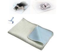 Genérico Dog Cooling Mat (4X More Effective),Washable Pet Cool Pad,Thicken Breathable Cooling Mat For Large Dogs,For Indoor/Outdoor Small,Large Dogs,Cats (Green,L)