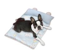 Generico Dog Cooling Mat Bed with Pillow, Ice Silk Pet Chill Pad, Crate Kennel Sofa Car, Breathable Fabric Surfaces, Heat Reliefs Cushion for Hot Weather, Travel, Bedroom, Post-Exercise Comfort