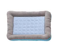 Genérico Dog Cooling Mat, Ice Silk Cool Pet Pad, Wear Resistant Chill Sleeping Cushion, Sturdy Materials, Medium Dogs Cats Rabbits Hamsters Summer Nap Bed for Crate Floor Car Travel, Blue