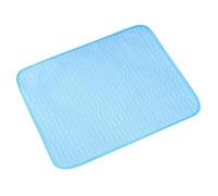 Genérico Dog Cooling Mat, Ice Silk Portable Bed, 27.56x21.65 Inches, Pet Cushion, Breathable and Quick-Dry Material, Lightweight Design, Ideal for Living Room, Bedroom, Patio, Blue/Gray