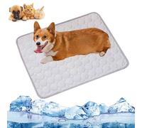 Genérico Dog Cooling Mat Pad,Washable Portable Pet Coolings Pad,Summer Cool Pads,Non-Slip Washable, for Dogs Cats for Crates,Sofas,Cars (M-Gray)