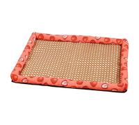 Genérico Dog Cooling Mat, Puppy Cool Pad, Lightweight Design Pet Comfort High Heat Resistant Bed Rattan Square Nest Washable 19.6x15.7in For Crate Training Camping Trips