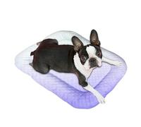 Genérico Dog Cooling Pad, Pets Ice Silk Pad, Portable Pet Accessory, Heat Dissipation for Resting, Napping, Sleeping, Relaxation, 15.7x11.8x2.4 Inches, Purple and Yellow Color