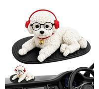 Genérico Dog Dashboard Ornament - Puppy Dash Decor with Anti-Slip Mat
