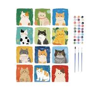 Genérico Dog Digital Oil Painting, Drawing Accessories For Creative, Cat Paint By Number With Brushes, Expression Living Room Bedroom Dormitory School Party Birthday Apartment
