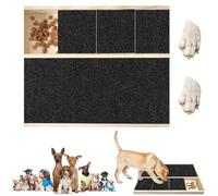 Genérico Dog Emery Board Scratcher Treat Box,Dog Nail Scratch Pad,Durable Portable Pet Scratch Filing Board For Nails All Dogs,Wood Filing Scratchboard Polish Pads For Pet,Wooden Snack Case