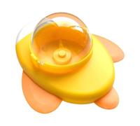 Genérico Dog Feeder Toy, Rotating Aircraft-Shaped Cat Feeding Puzzle, Slow Food Dispenser, Educational Treat Toy for Home, Travel, Apartment, or Daily Training, 6.3x5.31x3.94 Inches, Yellow