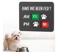 Generico Dog Feeding Reminder-Have We Been Fed Sign,Cat Dog Fee- REM-inder Supplies with Ma-gnet,Magnetic Pet Feeding Reminder for Cat Puppy Kitten Home Indoor Outdoor Walking