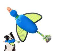 Generico Dog Flying Launching Toy - Colorful Sound Squeaky, Large Vertical with Aerodynamic Wing, Heavy Duty Ballistic Nylon, Reinforced Seam Edge, for Home Apartment, Dynamic Fetch Companion