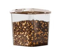 Genérico Dog Food Container, 10.71x10.2x10.75inches, Airtight Pet Food Storage, Clear Treat Holder, Build, Transparent, for Kitchen, Camping, Travel, Indoor and Outdoor Use