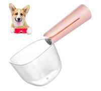 Genérico Dog Food Scoop & Measuring Cup - Clear Long Handle Pet Food Scoop for Dogs, Cats & Rabbits, Heavy-Duty One-Piece, Precise Portion Control for Kibble & Pellets