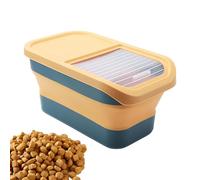 Genérico Dog Food Storage, Pets Food Bin, Foldable Container, Hinged Lid and Rolling Wheels, Pet Kibble Organizer for Travel, Pantry, Cabinet, Kitchen, Feeding Station, Home Counter, Daily Floor Use