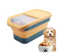 Genérico Dog Food Storage - Puppy Food Storage Bin | Pet Box Bins With Lids Small | Foldable Pet FeedContainer With Wheels And Hinged Lid | Kitchen Pantry Organizer For Feeding, Cabinet & Floor Use
