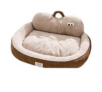 Genérico Dog House, Cama for Gatos, Almohadilla cálida for Dormir en otoño e Invierno, Protector de Cuello, Soporte for Perros en la montaña,for Indoor(Brown,L)