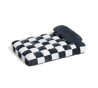 Genérico Dog House, Colchones ortopédicos Cuadrados de Felpa Hechos a Mano con Almohada for Perros Grandes y pequeños, Suaves y cómodos.,for Indoor(White Blue,80x60x10 cm)