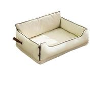 Genérico Dog House, Diseño for Todas Las Estaciones con Respaldo de látex, cojín ortopédico Cuadrado for Perros pequeños y medianos, Cama for Perros,for Indoor(Section A,45 x35x24 cm)