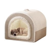 Genérico Dog House - Warm Plush Enclosed Pet Bed with Handle | Washable Cōzy Cat & Small Dog Sleeping Nest | Soft Indoor Pet Shelter For Kittens, Puppies, Bedroom & Garage Use