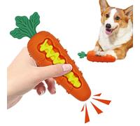 Genérico Dog Interactive Toys, Interactive Chew Toy, 6.22 X 1.89in Silicone Squeaky Feeder, Chewable Carrot Design, Authentic Teething Aid for Large, Medium, Small, Puppy, Training, Playtime, Feeding