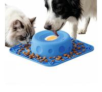 Genérico Dog Lick Bowl - 2-In-1 Slow Feeder & Rolling Ball Mat | Silicone Interactive Feeding Plate For Dogs & Cats, Spill-Proof Puzzle Toy For Yogurt, Broth, Treats - 28×28×7.5cm