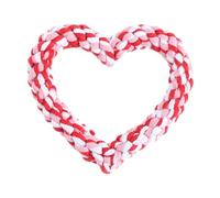 Generico Dog Mastichy Toy - Heart Rope Dog Toy | Canto di San en forma de corazón Perro para masticar juguetes, juguetes para mascotas