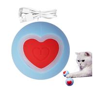 Genérico Dog Moving Ball Toy, Heart Style Automatic Bouncing Ball,3.8x3.8cm USB Rechargeable Pet Bounce Toy, Interactive for Small Medium Large Puppies, Indoor Outdoor Exercise