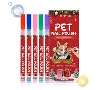 Generico Dog Nail Pens Set - Quick Dry Waterproof Pet Nail Dye, Five Color Grooming Kit, Safe Long Lasting Pet Nails Coloring Tools, Dog Cat Grooming Styling Kit for Holiday Birthday Party