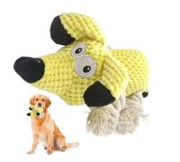 Genérico Dog Plush Rope Toys - Interactive Squeaky to Keep Dogs Busy | Durable Indestructible Chew for Teeth Cleaning, Soft Tug Small Medium Puppies, Indoor Outdoor Play Training Accessories