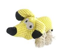 Genérico Dog Plush Toys, Puppy Toy with Pull Rope, Interactive Indestructible Dog Stuffed, Engaging Pet Play Accessories, Ideal for Training, Fetch, Outdoor Use, 9.84x7.87x3.15 Inches