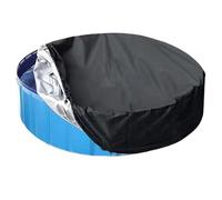 Genérico Dog Pool Cover, Baby Pool Covers, Waterproof Sunproof Protection with 48 Inches Diameter, Outdoor Trampoline Dust Guard for Pet, Deck, Beach, Park, Garden, Backyard, Adult Use, Black