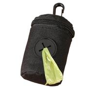 Genérico Dog Poop Bag Holder Dispenser with Clip - Zipper Fabric Container For Waste Bags - Leash Attachment Accessory For Walking - Portable Roll Carrier Gray Green Blue