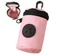 Genérico Dog Poop Bag Holder - Fabric Zipper Clip Small Pouch Pet Training Poop Bag Dispenser Stand, Portable Dog Waste Bags Container with Leash Clip Accessory For Dogs Home Travel