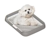 Genérico Dog Potty Tray - Durable 50x40cm | Pee Pad Dog Toilet Flat Potty Tray with Mesh Grids | Reusable Pee Holder with Removable Column For Home Pet Shop Indoor Use