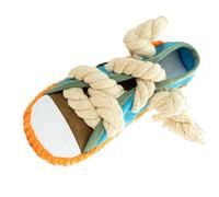 Genérico Dog Ropes for Aggressive Chewers, Shoe Shape Chewing Teether, Squeaky Puppy Rope Toy with Durable Cotton Fibers, Pet Chew Toy with Gum Massaging Design, Training Accessory for Small