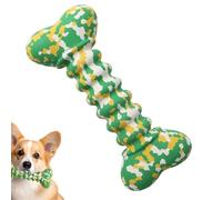 Genérico Dog Rubber Bone, Interactive Fetch Toy, Chew Game Ball, Vibrant Pet, 7.28x3.07x0.98 Inches, Choice for Bonding with Your Dog During Outdoor, Yellow & White