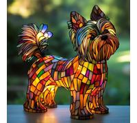 Genérico Dog Series Art Night Light,Cute Pet Dogs Themed LED Table Lamps,Stained Resin French Bulldog Tabletop Night Light,Fun Gift for Dog Lovers,Vintage Animal Home Decor