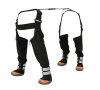 Genérico Dog Shoes with Suspenders,Waterproof Paws Protector | Adjustable Suspender Boots for Dogs with Reflective Strip - for Paws Puppy Cold Weather Snow Winter Outdoor Walking