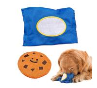 Genérico Dog Sniffing Toys, Snuffle Plush Squeak Cookie, Dog Foraging Toys, 6.69x4.92 Inches Outdoor Dogs Puzzle, Super Soft Sniff Enrichment Toy for Reducing Boredom