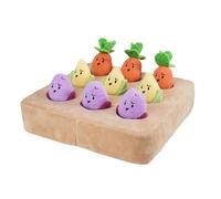 Genérico Dog Snuffle Toy - Plush 30x30cm | Carrot Sniffing Feeding Mat with Squeaky Vegetables | Interactive Snuffle Toy For Dogs Puppies Cats Small Medium Large Breeds Indoor Play Boredom Relief