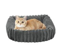 Genérico Dog Sofa Bed, Pet Couch, Comfortable & Washable Soothing Design, Soft Cushion Style with Raised Edge, Cat Beds for Home, Living Room, Bedroom, Cats, Dogs, Kittens, Puppies, White or Gray