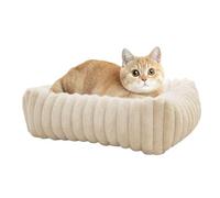 Genérico Dog Sofa Bed, Pet Couch, Comfortable & Washable Soothing Design, Soft Cushion Style with Raised Edge, Cat Beds for Home, Living Room, Bedroom, Cats, Dogs, Kittens, Puppies, White or Gray