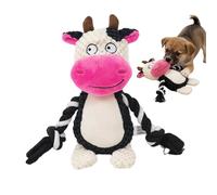 Genérico Dog Squeak Toys - Cow Interactive Plush Squeaky Chew Games | Cute Dog Toys for Reducing Boredom, Travel, Pool, Park, Yard, Garden, Indoor, Outdoor, Family Time, Friends Gathering Fun