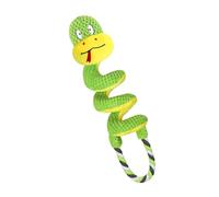 Genérico Dog Squeaky Toys, Plush Chew Rope Toy with Built-In Squeaker 15.75x4.33 Inches, Training Play Toy for Small Medium Large Dogs Indoor Outdoor Use, Stress-Relief Companion