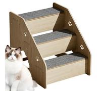 Generico Dog Stairs | Dog Stairs for Small Dogs | Dog Steps for Sofa | Non Slip Cat Steps for Older Cats | 40x29x35cm/15.75x11.42x13.78 Inches, Households with Pets in Need of Extra Support, Brown