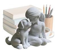 Genérico Dog Statue | Modern Rustic Decor | 8.3 X 7cm | Animal Statues Home Decor | Artistic Sculpted Sculpture | Pet Remembrance Ornament | For Display Home Bathroom Desk