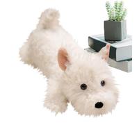 Genérico Dog Stuffed Animal | Cute Plush Animal Puppy Toy, Lying White Dog Soft Doll For Boys Girls Nursery Home Desk Sofa Bed Car Birthday Use, Piece For Daily Comfort and Simple Sweet