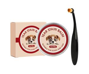 Genérico Dog Tear Stain Remover | 11.81In Gentle Cleaning Balm with Brush Eye Cleaner Ointment Daily Grooming Care Portable Pet Hygiene Solution | Puppy Grooming Salon Vet Clinic Travel