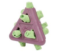 Genérico Dog Teething Cleaner with Pyramid Shape, Treat Dispensing Dog Toy,5. 28x4.72x4.72 Inches Bite-Resistant Pet Puzzle, Ideal for Small Medium Large Sizes Puppy Interactive Play