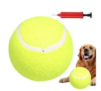 Genérico Dog Tennis Balls - Rubber Felt Oversized Standard Size | Large Dog Ball Interactive Toy with Pump Needle, Durable Pet Play Ball For Puppy Training Indoor Outdoor Use | Dogs Toy